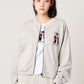 Ikaku Noringo | Fleece Crew Neck Cardigan