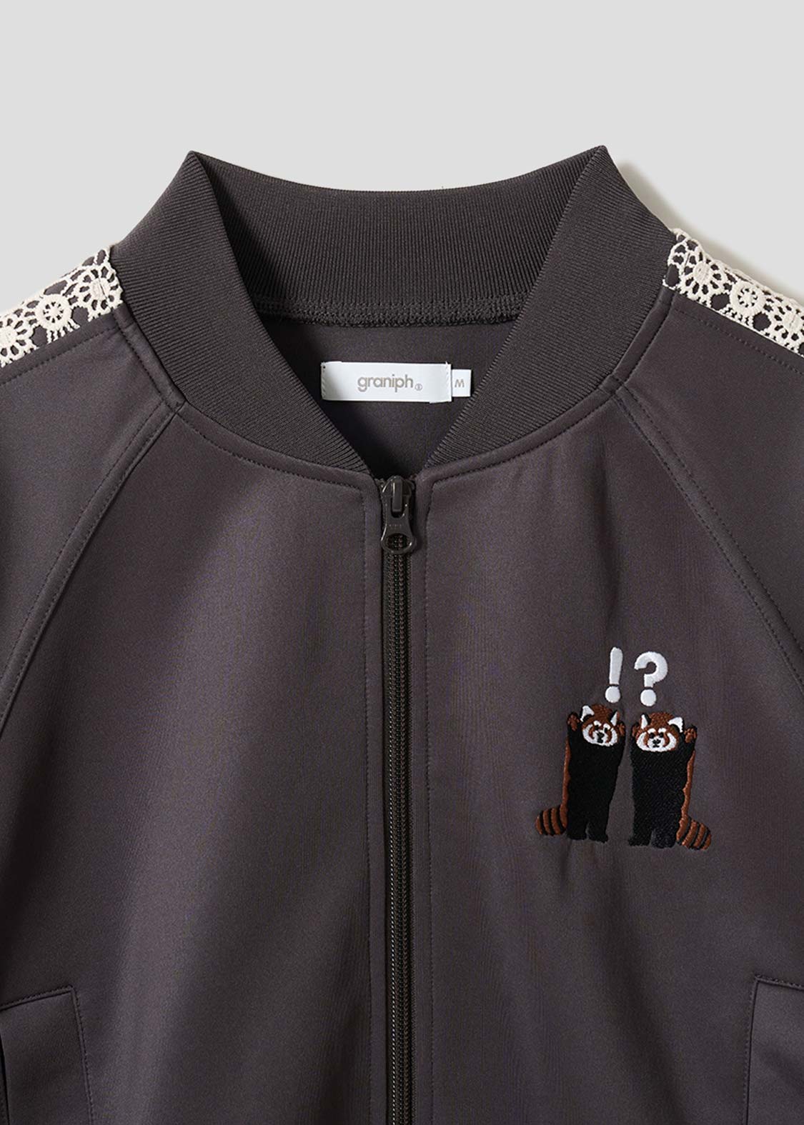 Ikaku Bikkuri Hatena | Lace Short Blouson