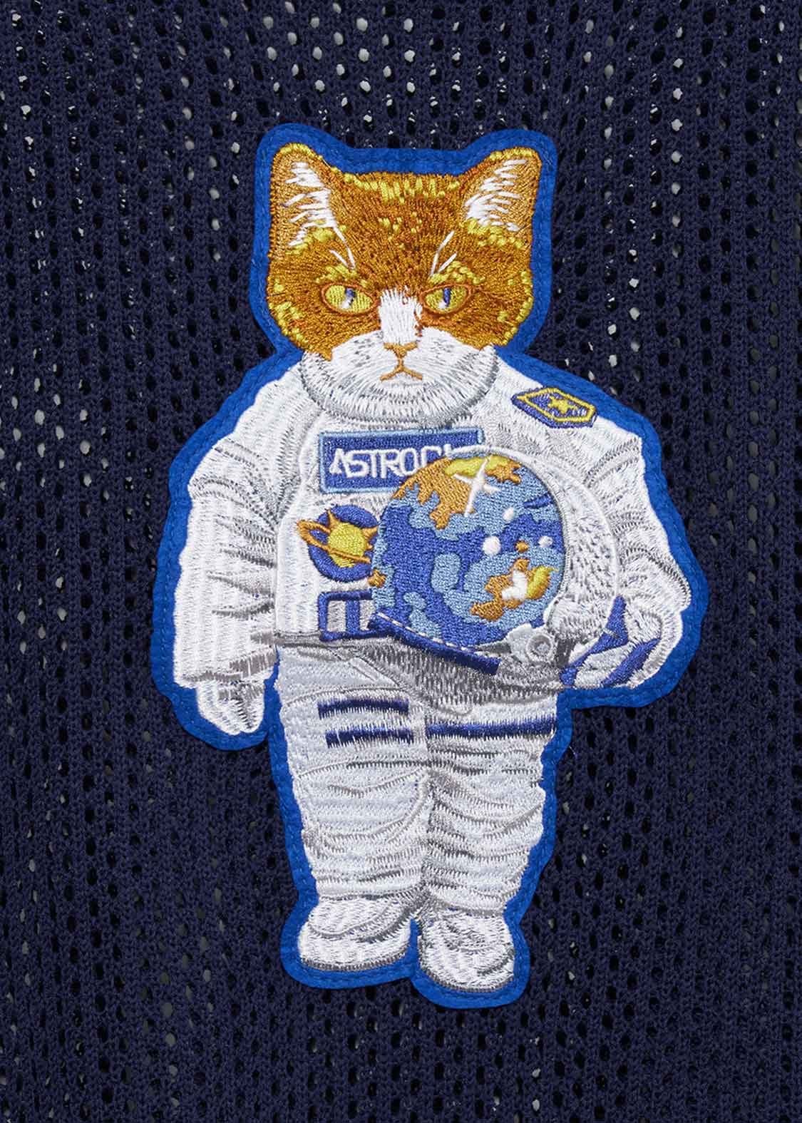 Washable Mesh Half Sleeve Knit Tee (ASTRO CAT)