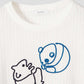 Mesh Knit Short Sleeve Tee (Rolling Pandas)