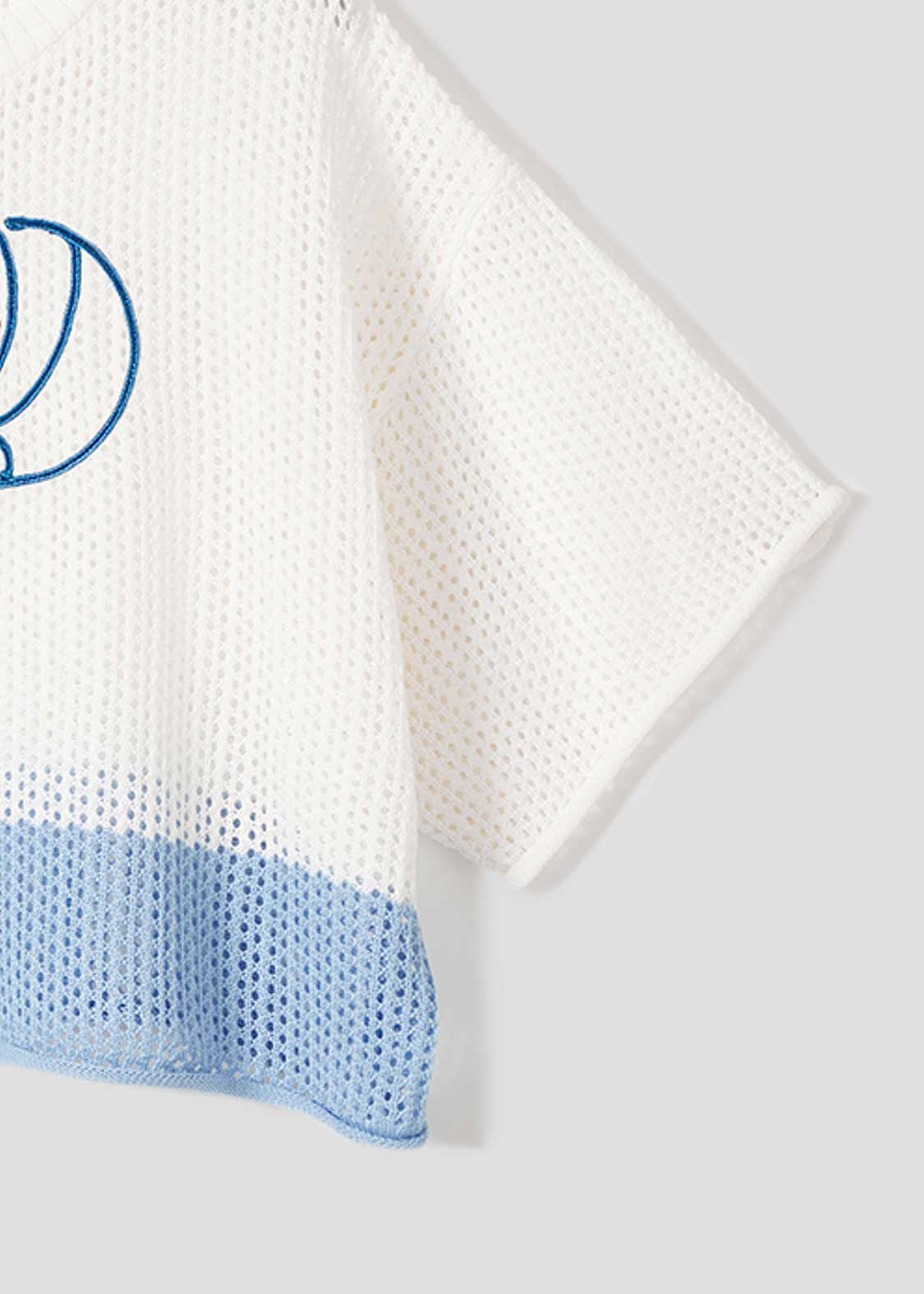 Mesh Knit Short Sleeve Tee (Rolling Pandas)