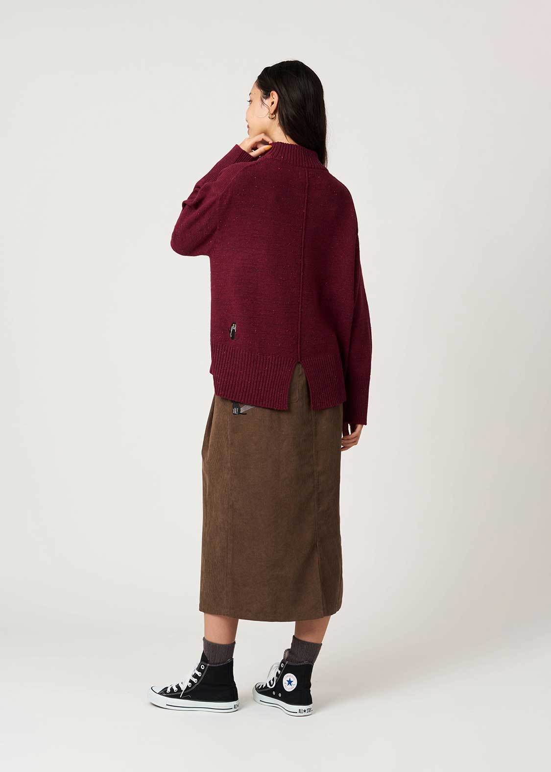 Neko Kaburi Beautiful Shadow | Coloured Nep High Neck Knit