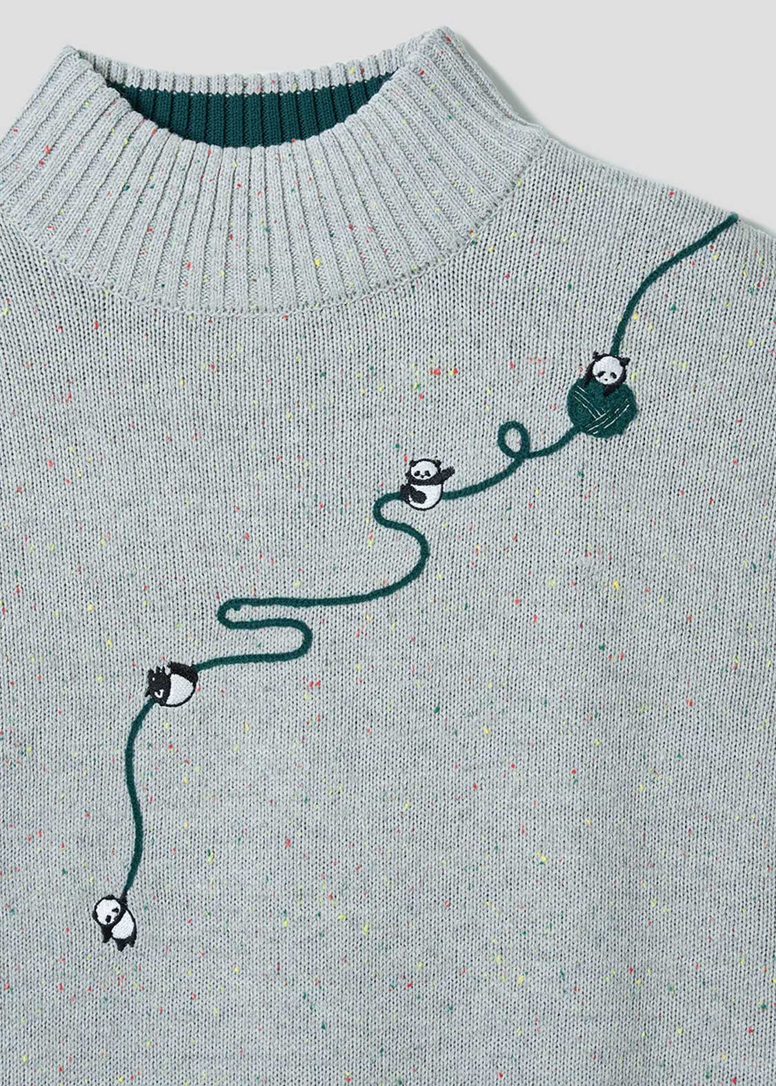Rolling Pandas Kate | Coloured Nep High Neck Knit