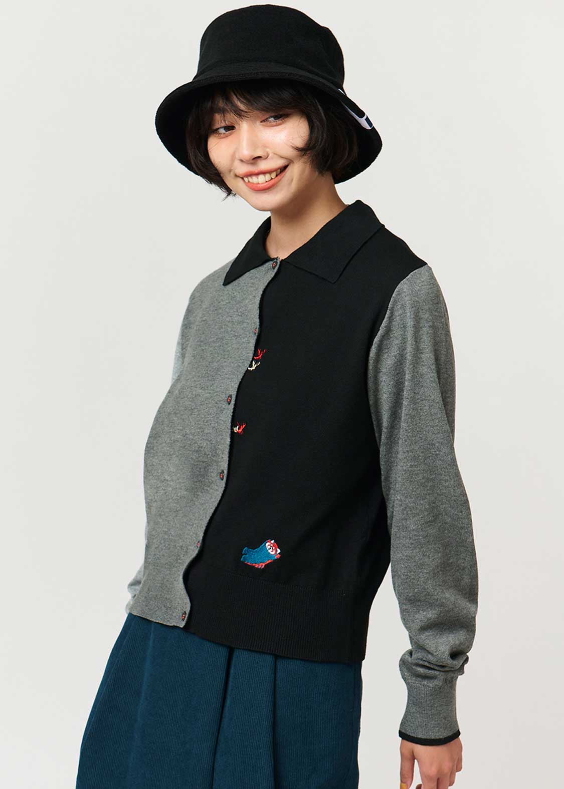 Ikaku Crayfish | Collared Knit Cardigan