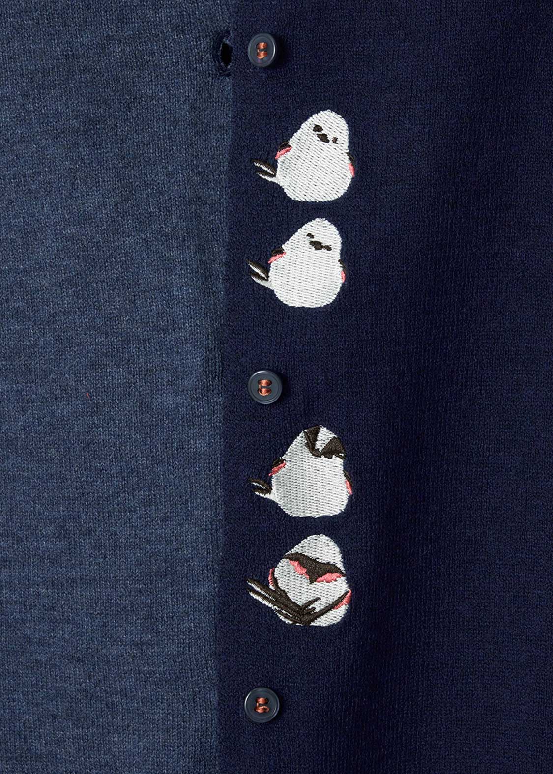 Long-Tailed Tit | Collared Knit Cardigan