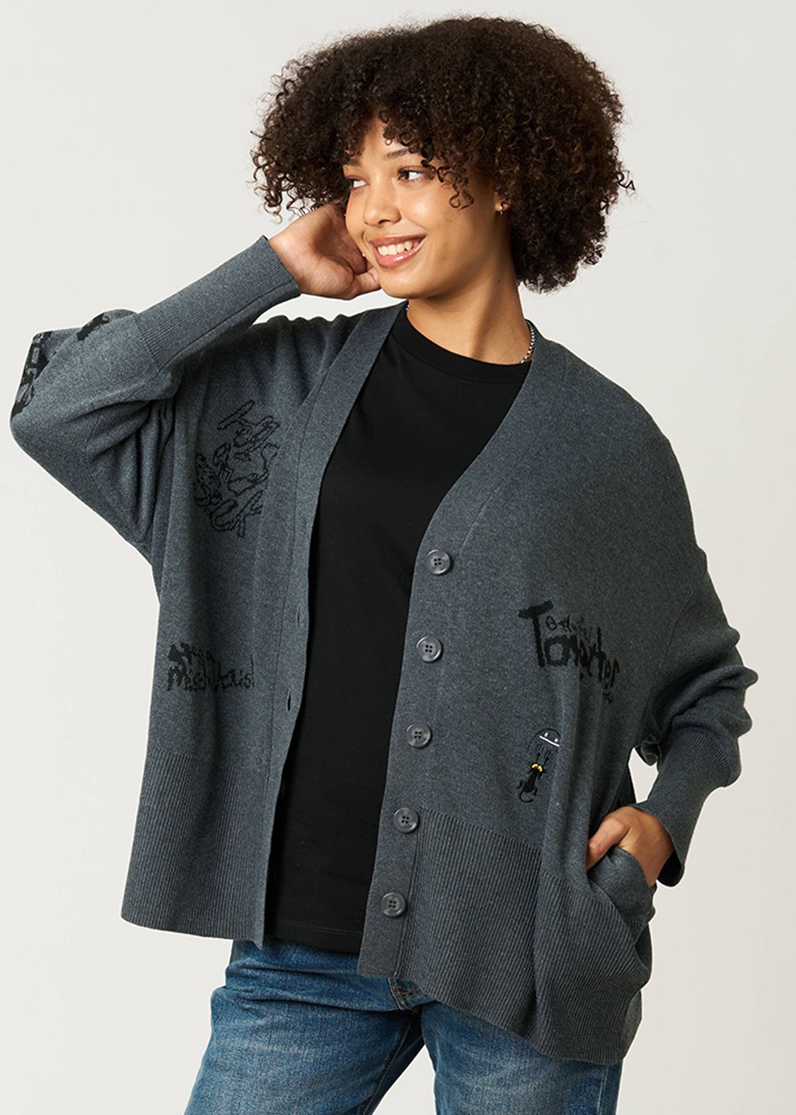 Neko Kaburi Beautiful Shadow | V-Neck Knit Cardigan