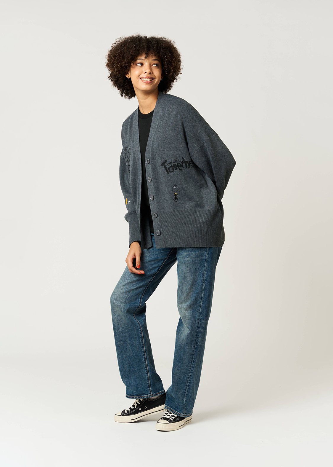 Neko Kaburi Beautiful Shadow | V-Neck Knit Cardigan