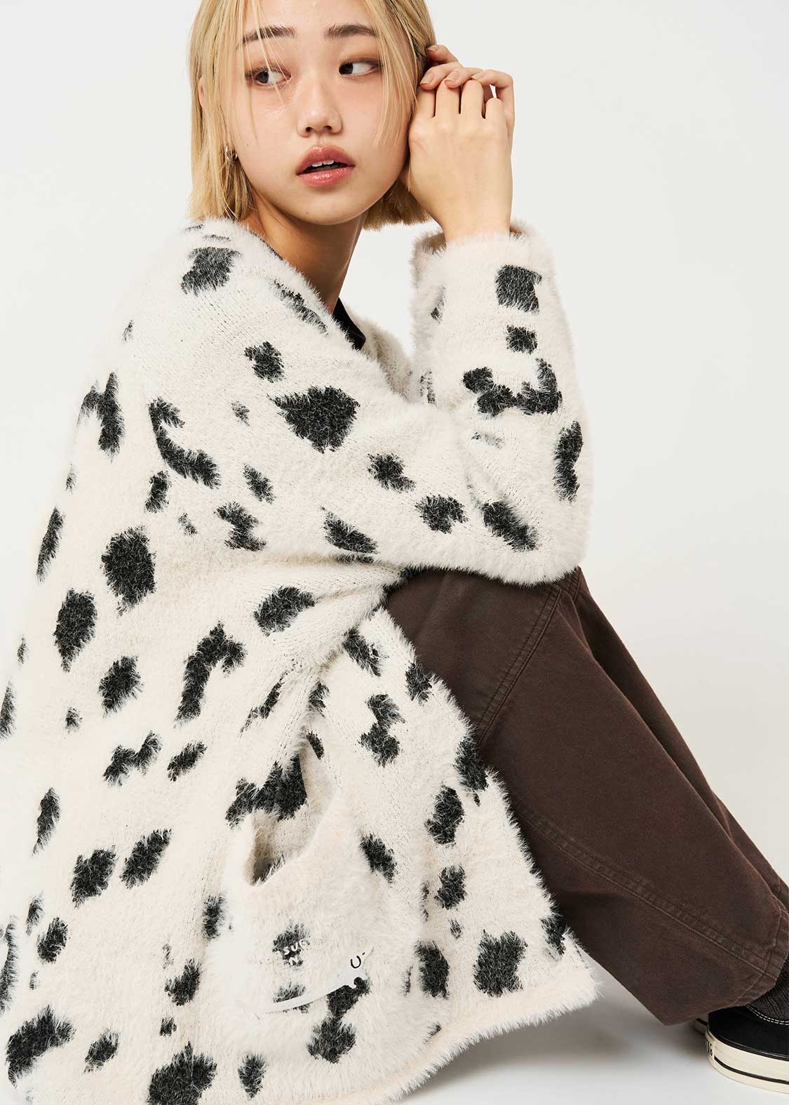 Nagasugiru Inu | Shaggy Cardigan