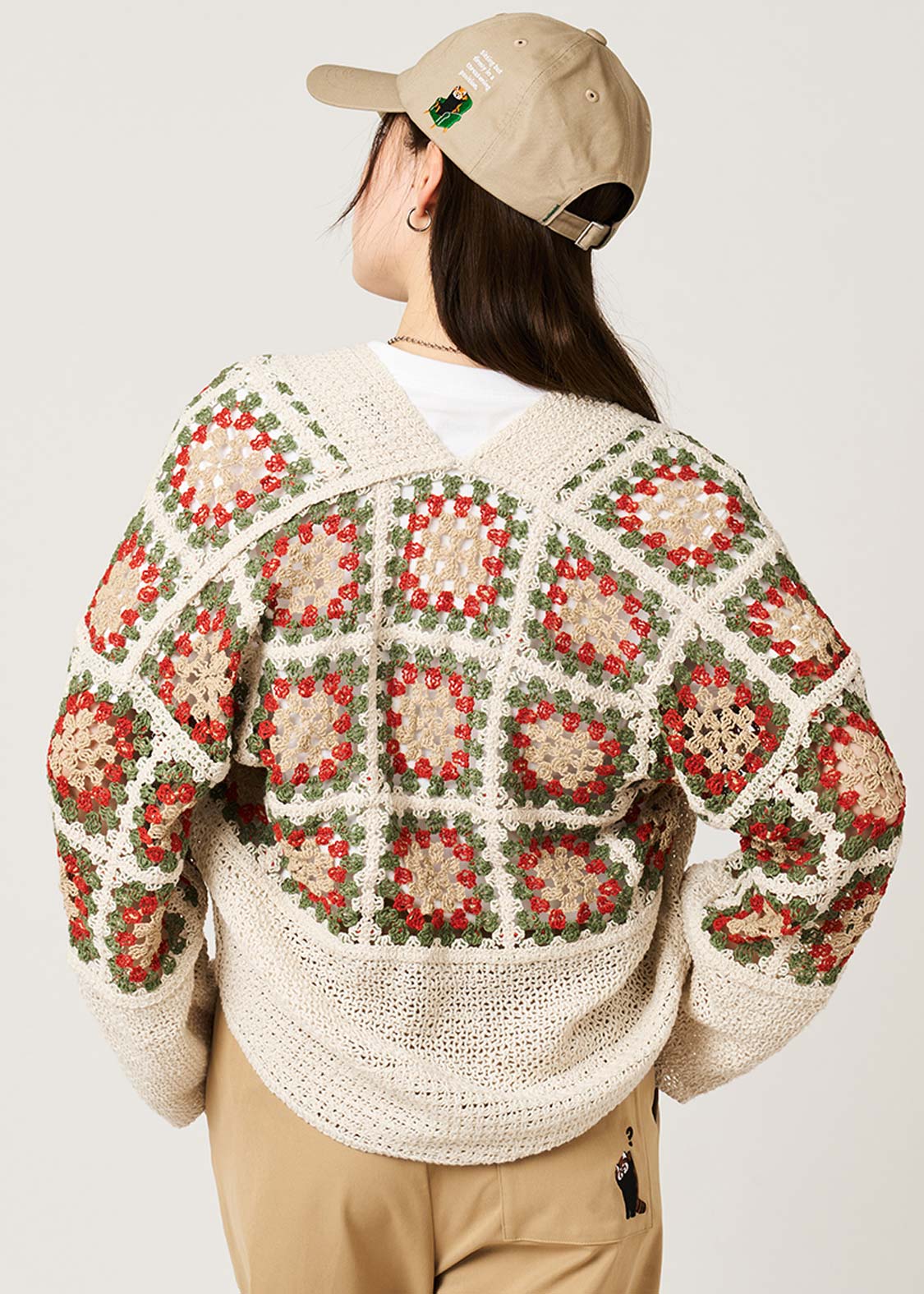 Ikaku Bikkuri Hatena | Crochet Short Knit Cardigan – Via Artists