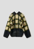 Rolling Pandas Painting | Crochet Short Knit Cardigan