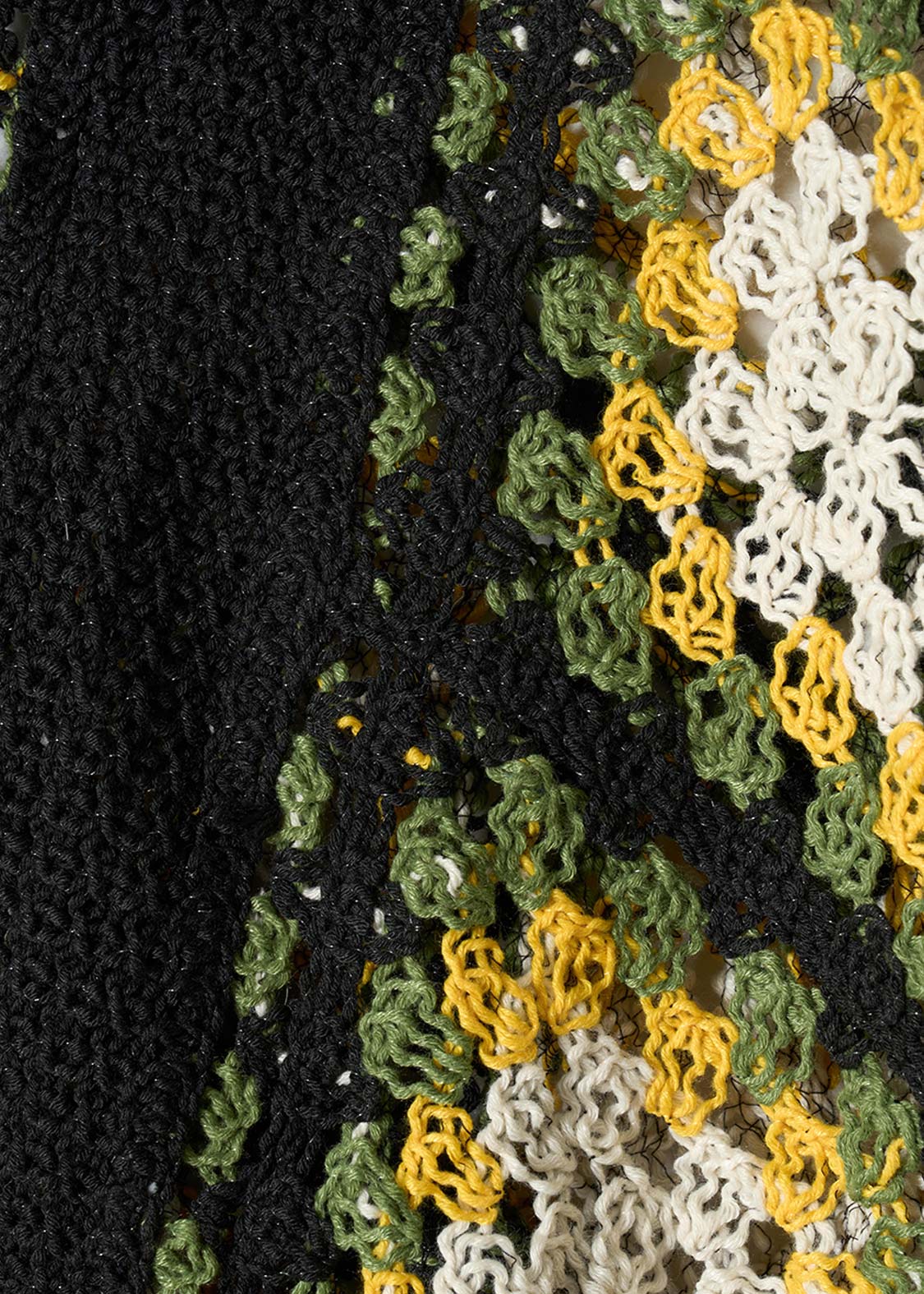 Rolling Pandas Painting | Crochet Short Knit Cardigan