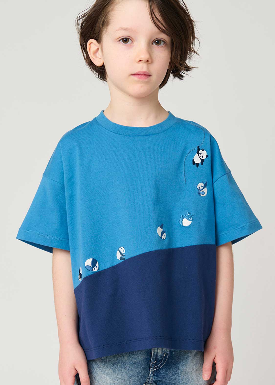 Big Silhouette Short Sleeve Tee (Rolling Pandas) - Kids