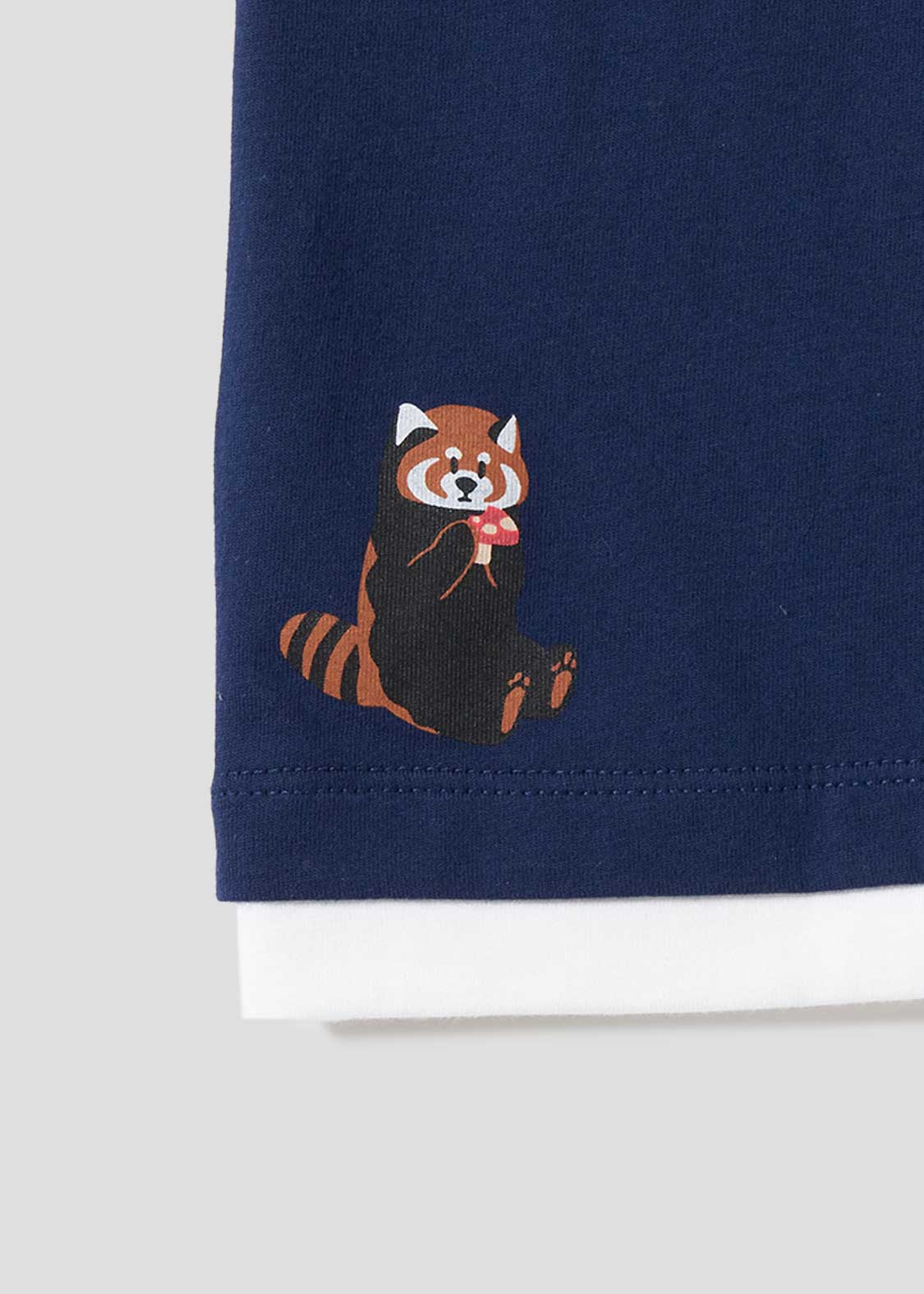 Layered Big Silhouette Short Sleeve Tee (Ikaku Nanikore)