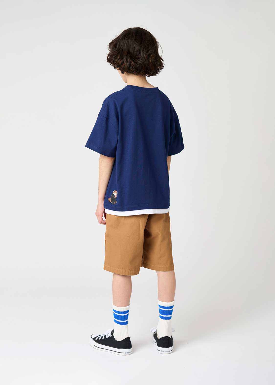 Layered Big Silhouette Short Sleeve Tee (Ikaku Nanikore)