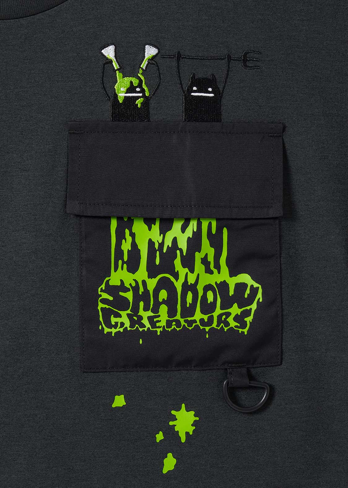 Big Pocket Big Silhouette Dry Short Sleeve Tee (Beautiful Shadow Creature) - Kids