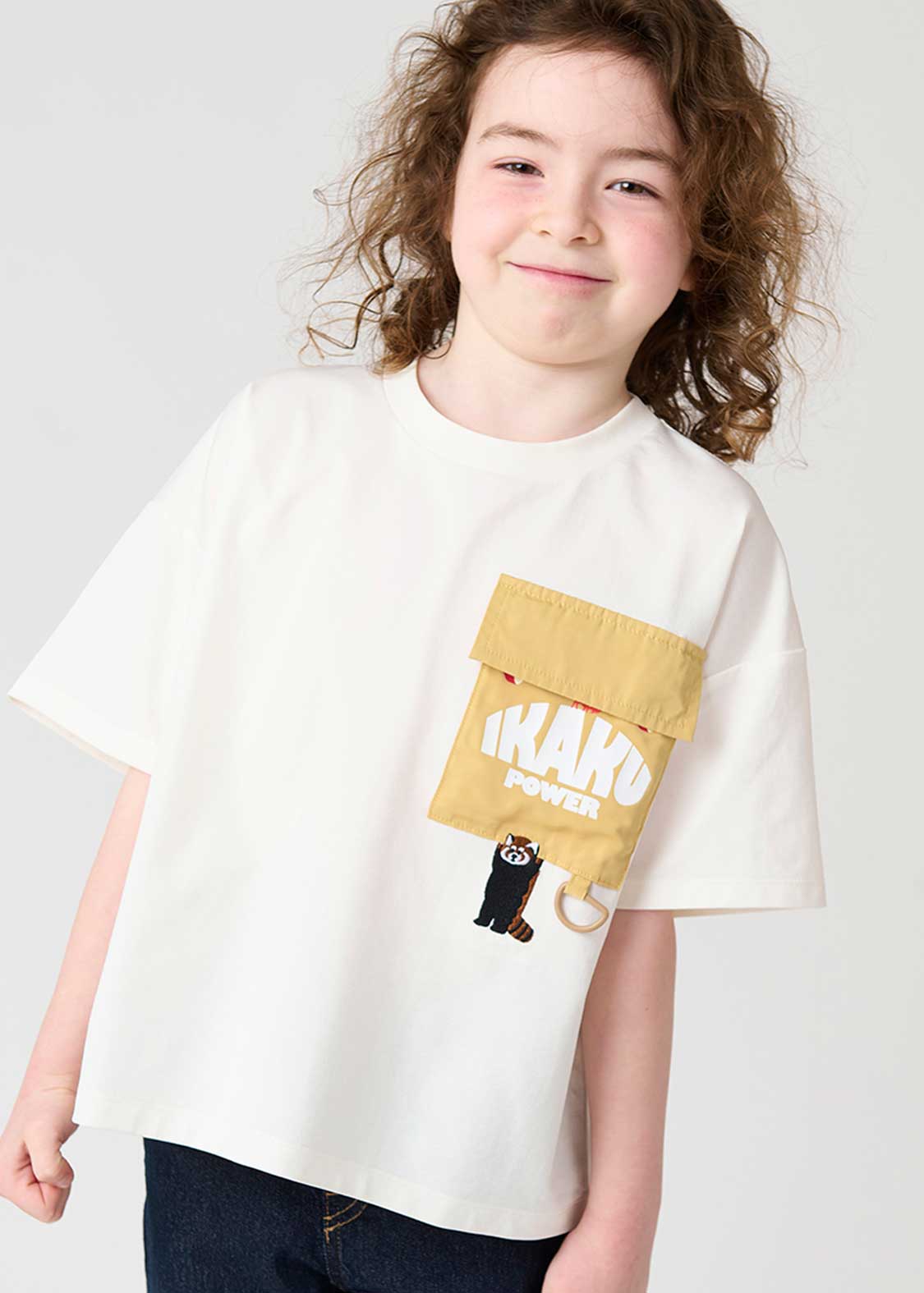 Big Pocket Big Silhouette Dry Short Sleeve Tee (Ikaku Power) -Kids