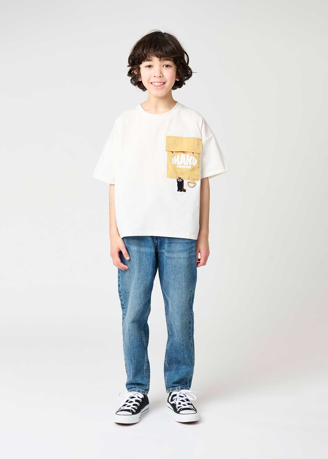 Big Pocket Big Silhouette Dry Short Sleeve Tee (Ikaku Power) -Kids