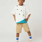 Rolling Pandas | Seaside Switching Big Silhouette Kids T-Shirt