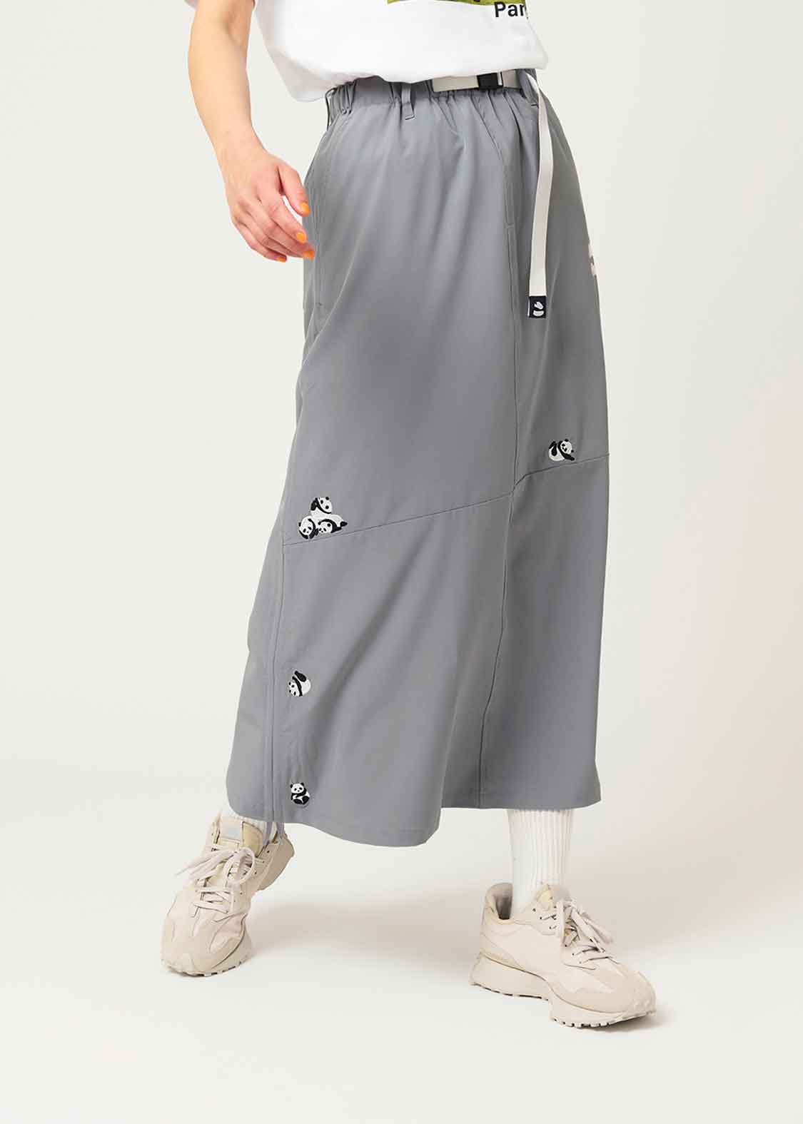 Drawstring Stretch Skirt (Rolling Pandas)