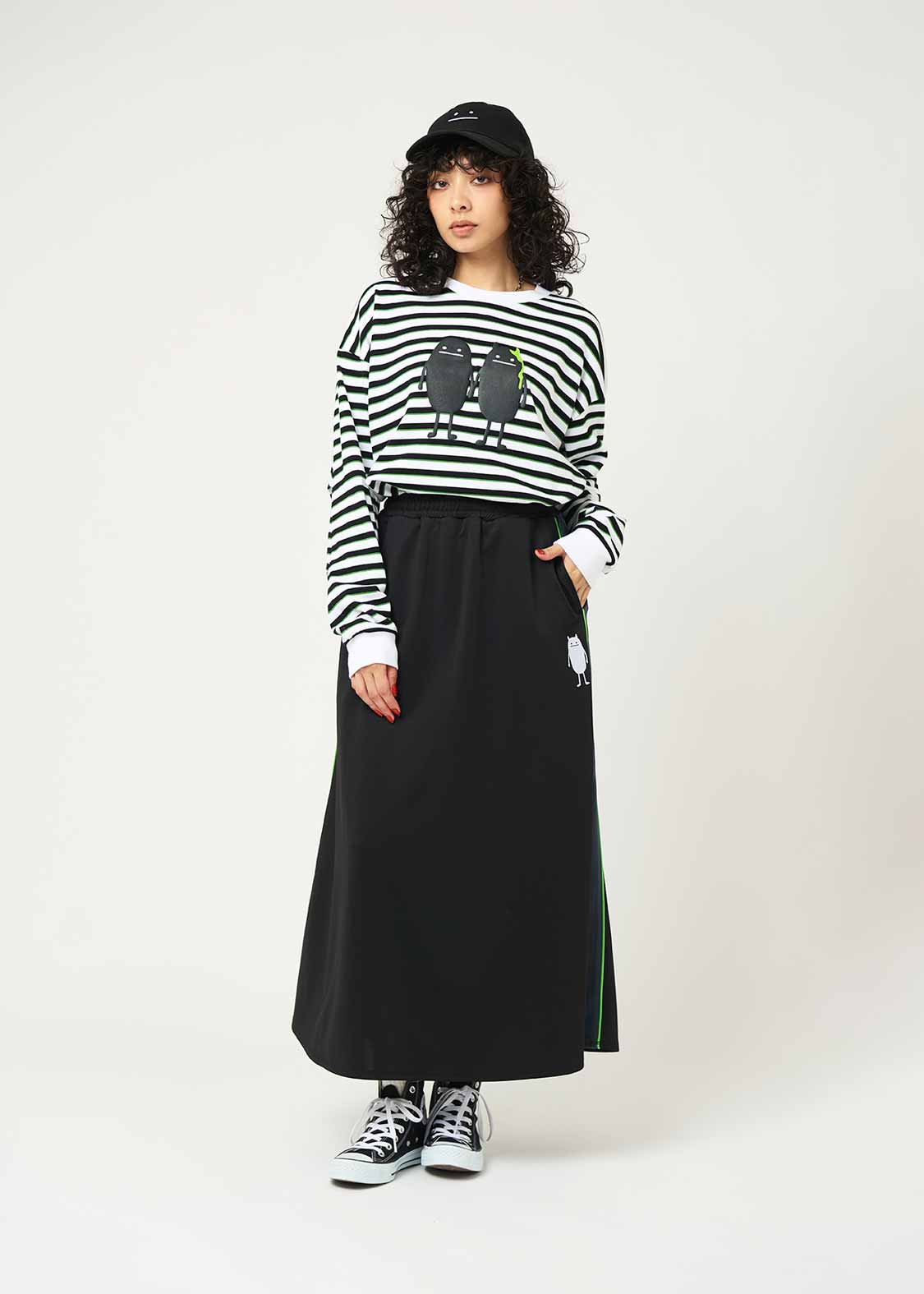 Jersey Track Flare Skirt (Beautiful Shadow Creature)