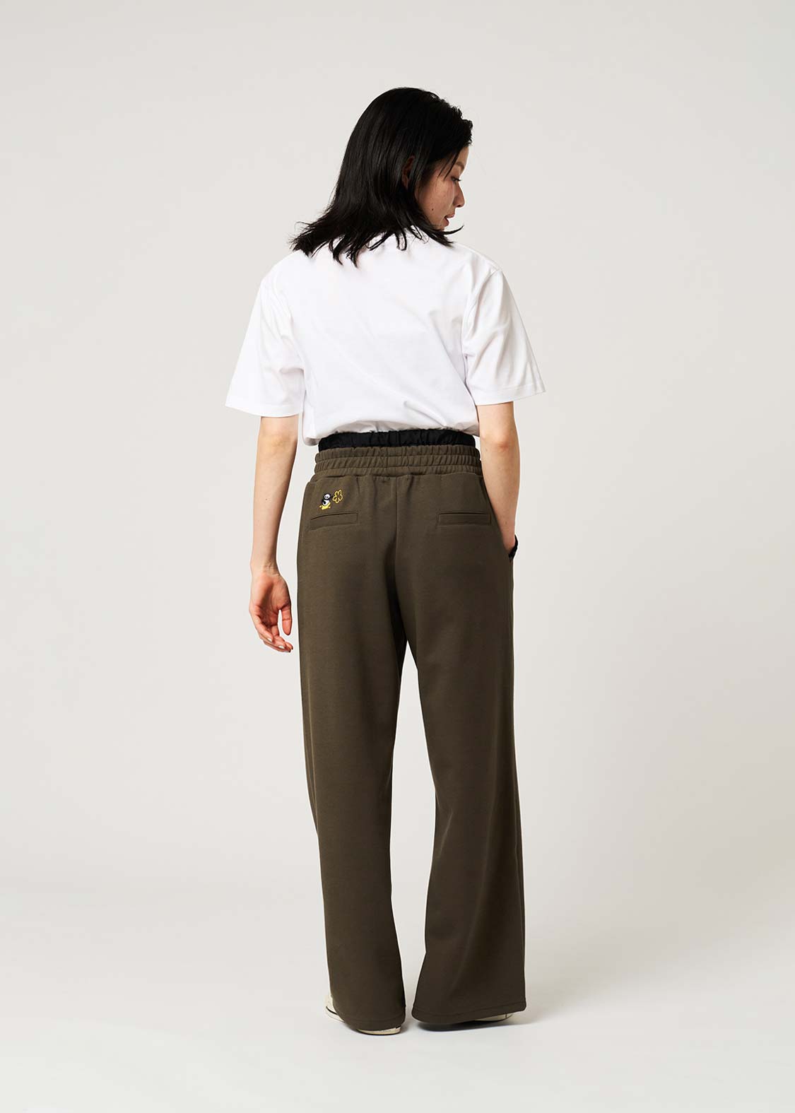 Rolling Pandas Painting | Double Waist Wide Pants