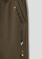 Rolling Pandas Painting | Double Waist Wide Pants
