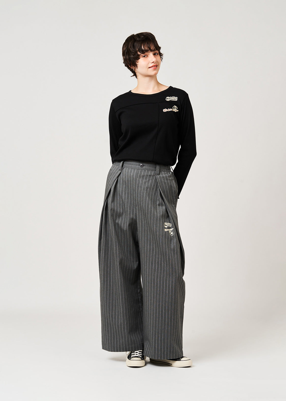 Rolling Pandas Library | Wide Tuck Pants
