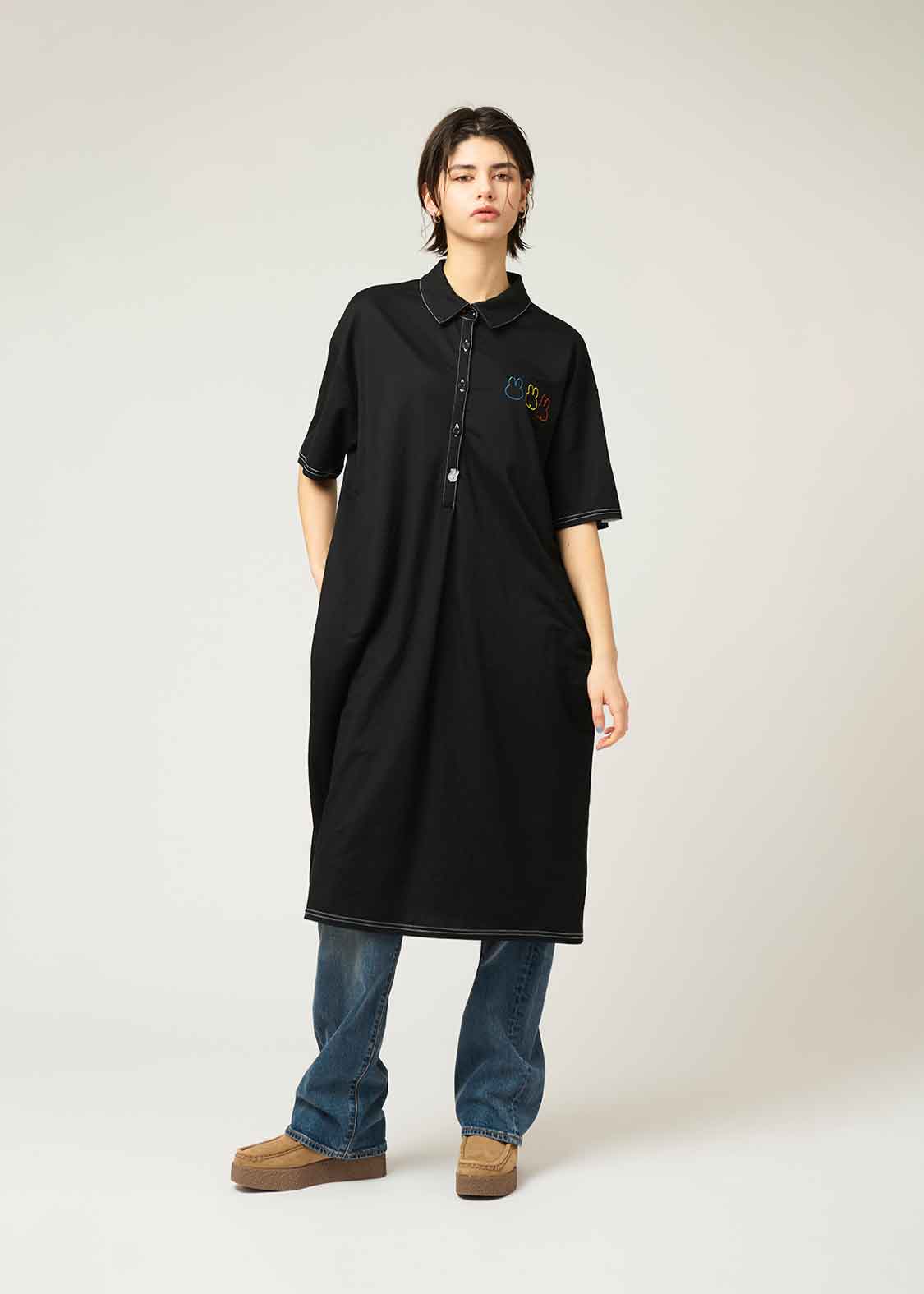 miffy Short Sleeve Pique Polo One-Piece (miffy_miffy Face line)