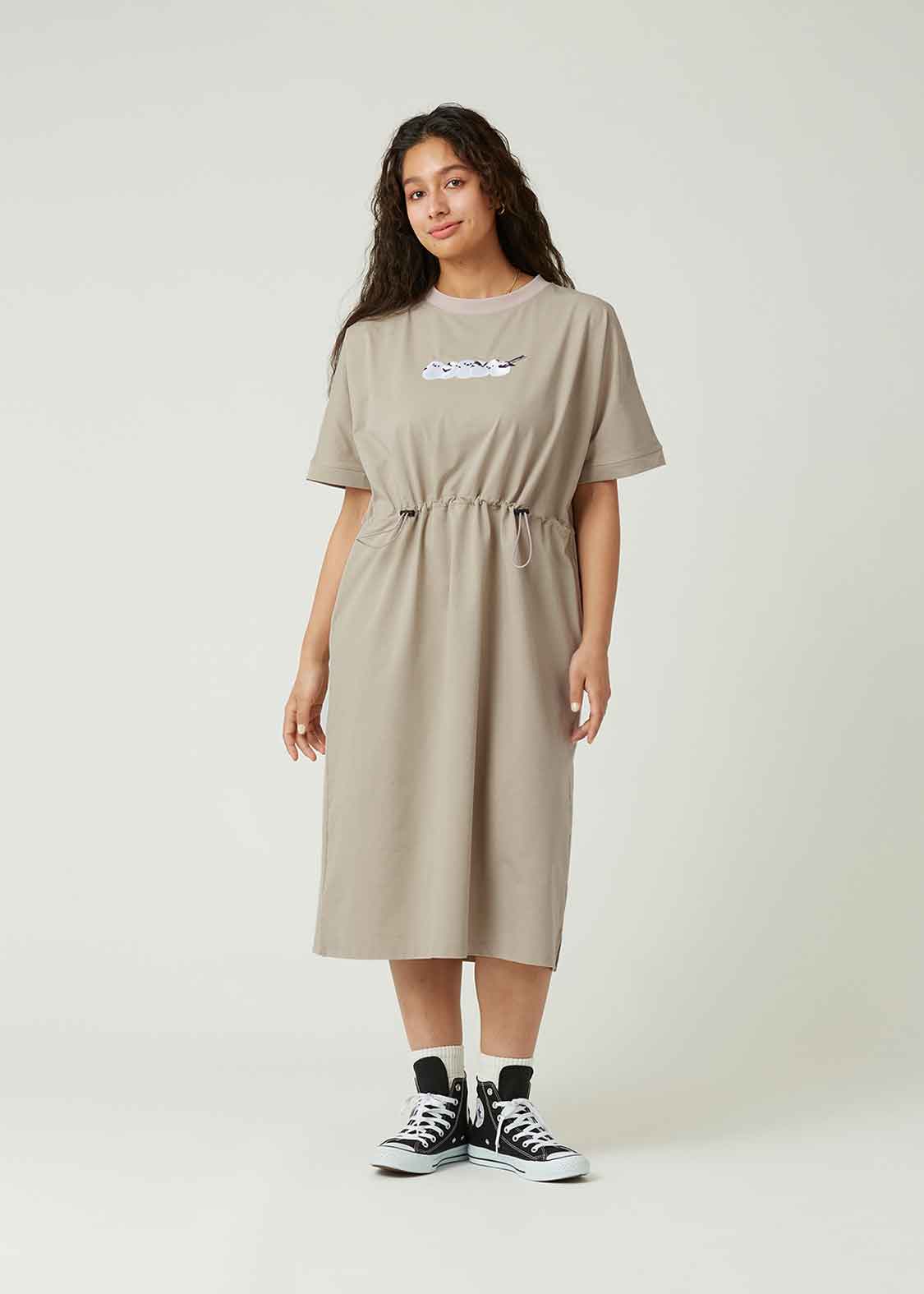 Dry drawstring Short Sleeve One-Piece (Shimaenaga)