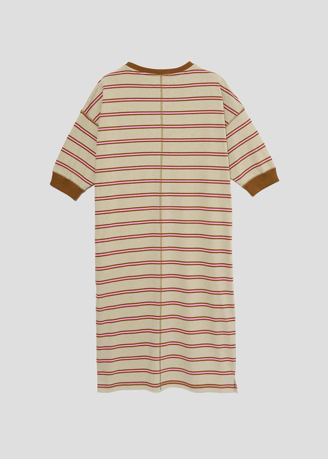 Border Short Sleeve One-Piece (Ikaku a-boo)