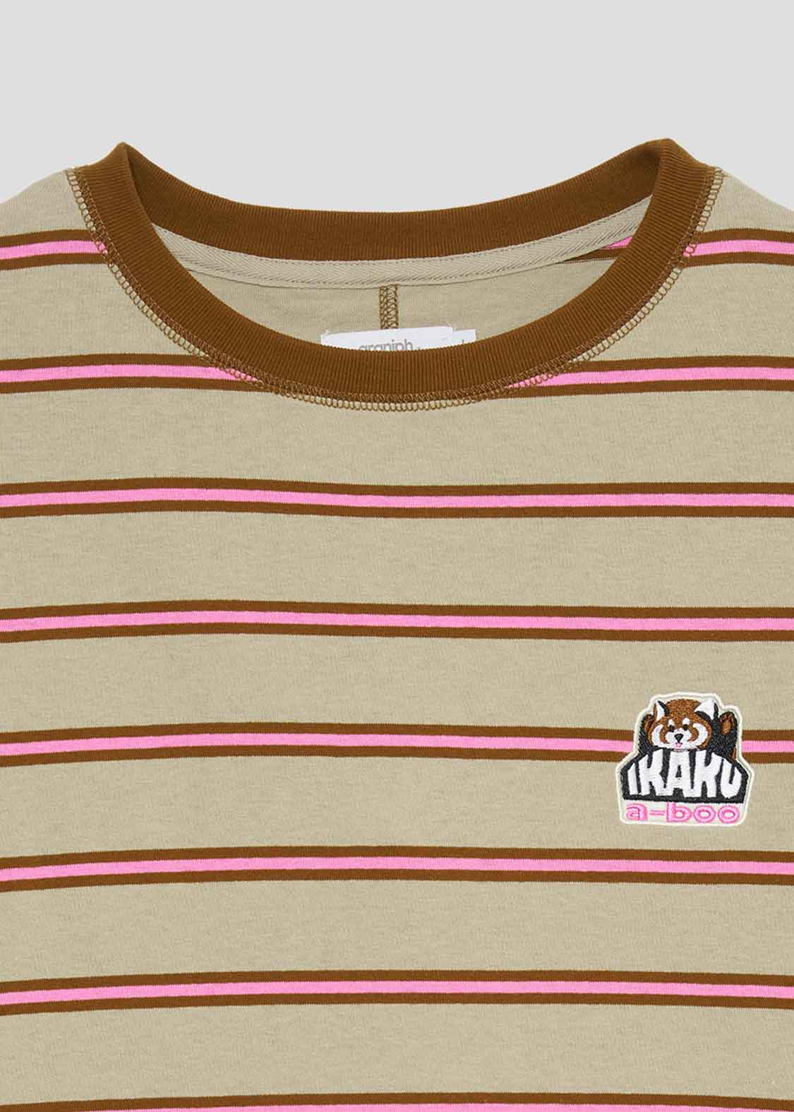 Border Short Sleeve One-Piece (Ikaku a-boo)