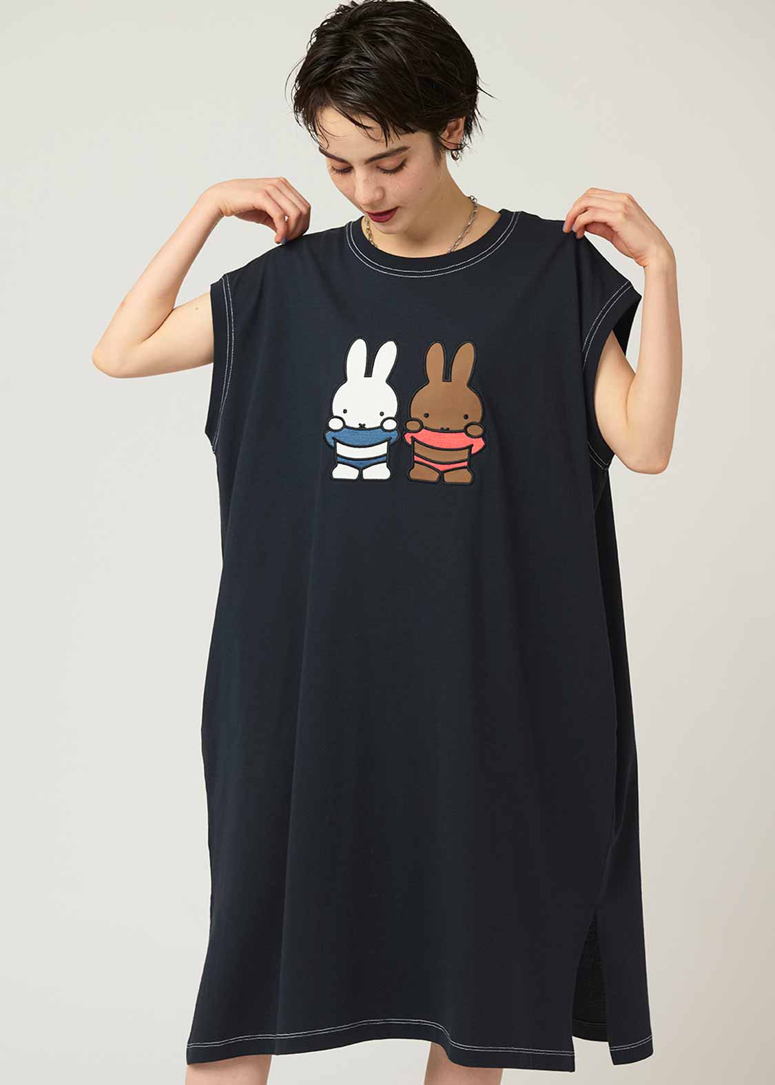 miffy French Sleeve One-Piece (miffy_miffy and melanie)