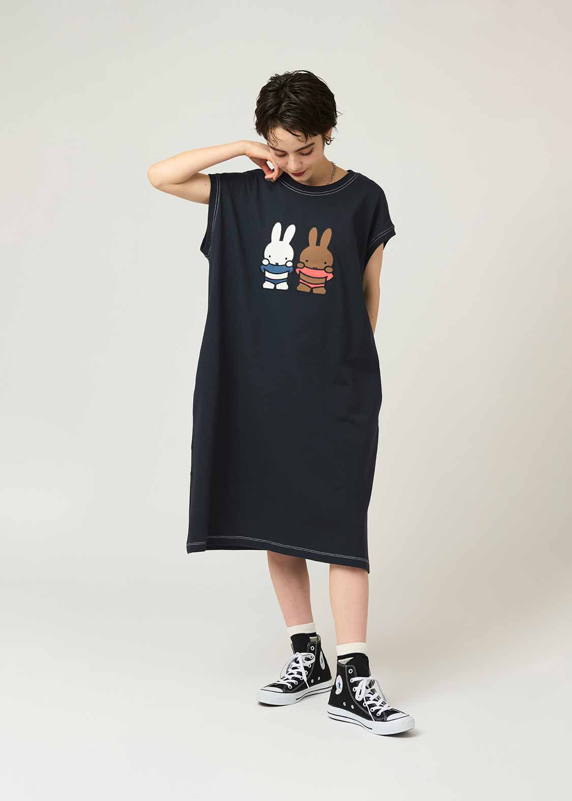 miffy French Sleeve One-Piece (miffy_miffy and melanie)