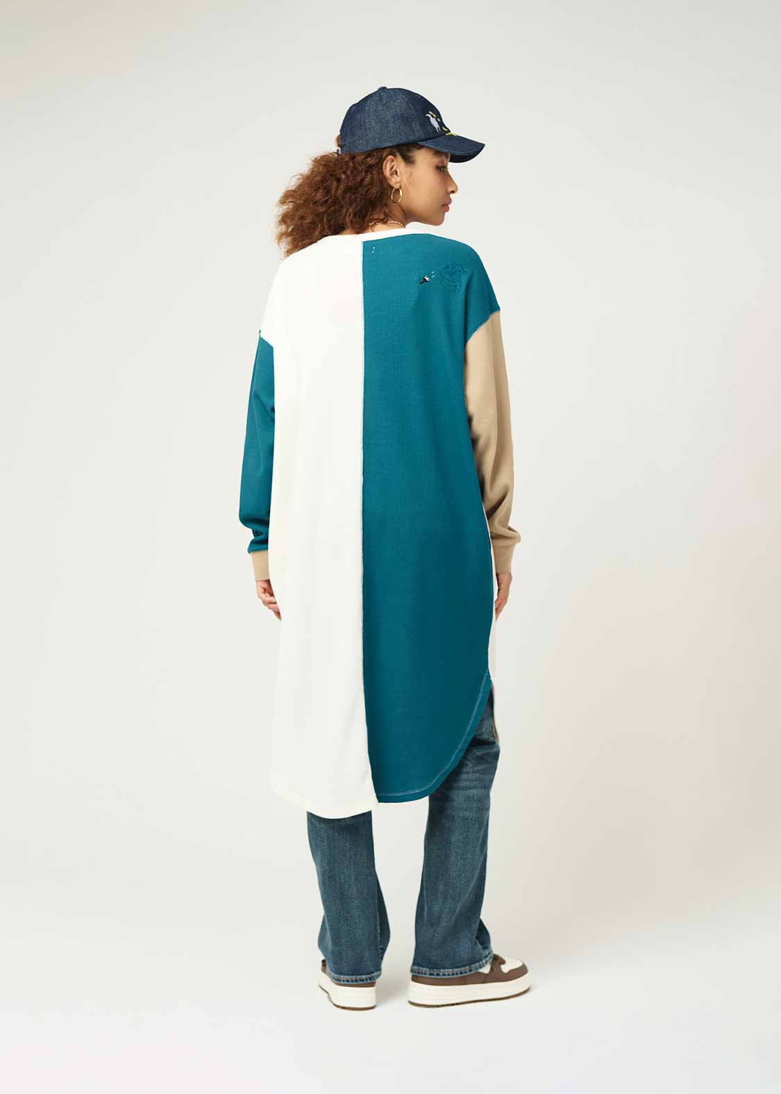 Waffle Long Sleeve One-Piece (Lamb Chop painting)