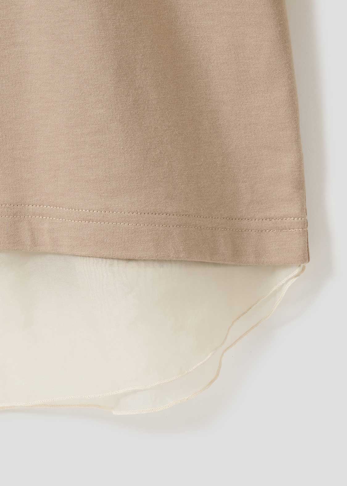 Sheer layered Style Short Sleeve Tunic (Ikaku Niterune)