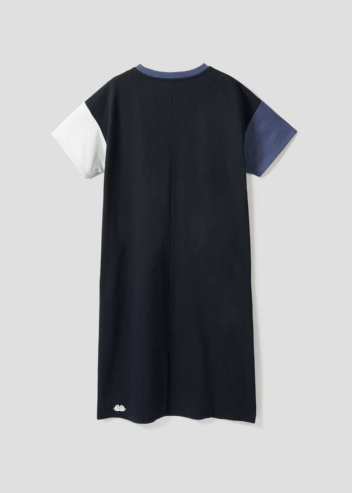 Crazy Pattern Half Sleeve Tee One-Piece (Shimaenaga)