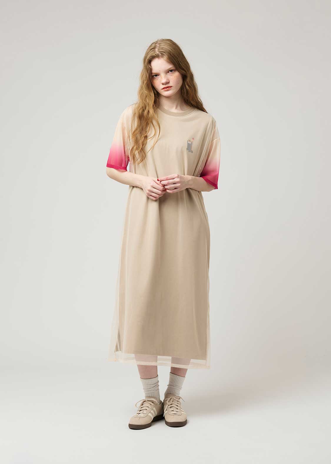 Sheer Layered Short Sleeve One-Piece (Ikaku Yummy Dance)