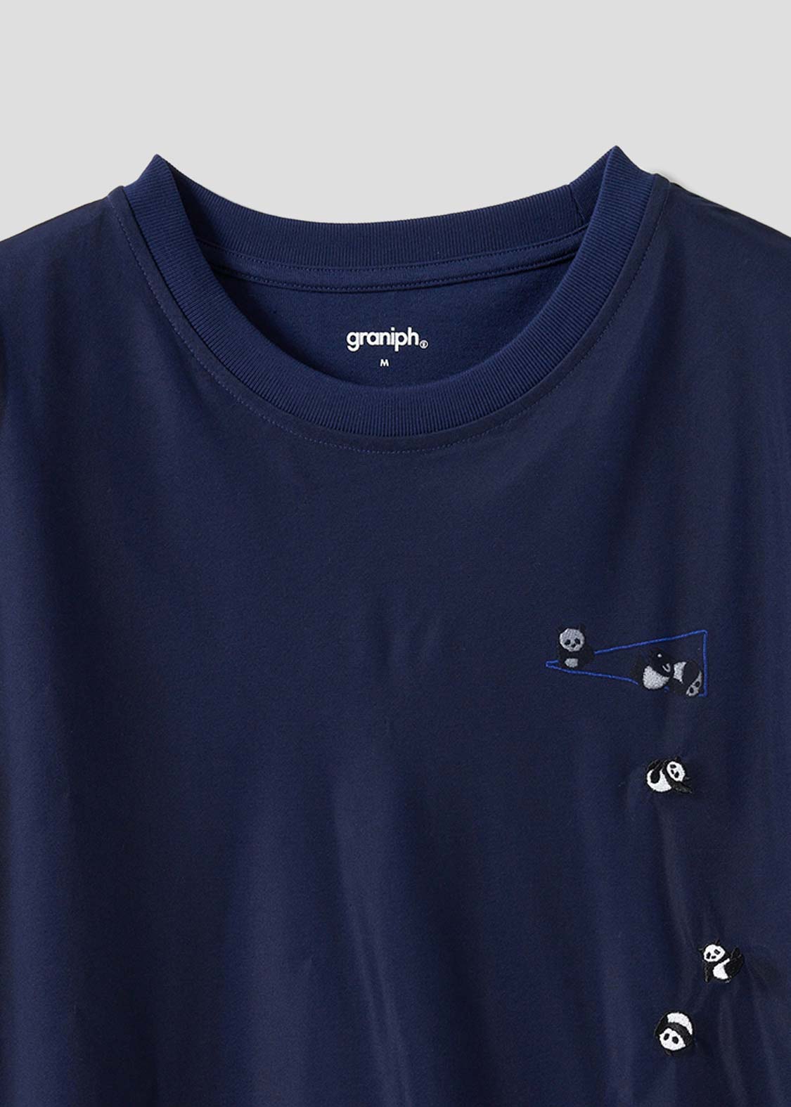 Sheer Layered Short Sleeve One-Piece (Rolling Pandas Pennant)