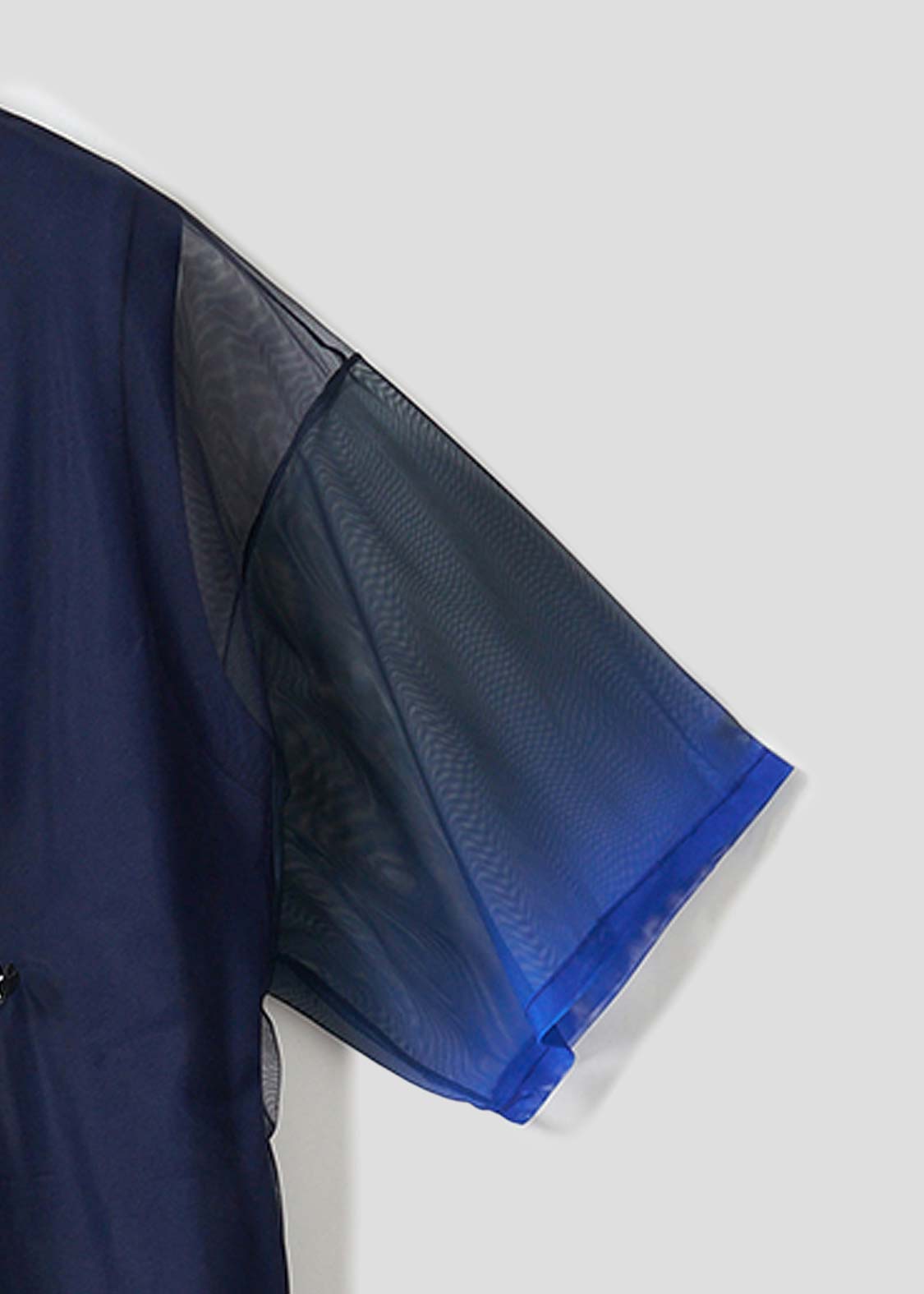 Sheer Layered Short Sleeve One-Piece (Rolling Pandas Pennant)