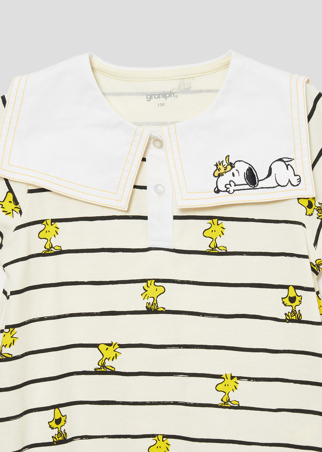 Peanuts Sailor Short Sleeve One-Piece  (Peanuts_Woodstock Pattern) - Kids