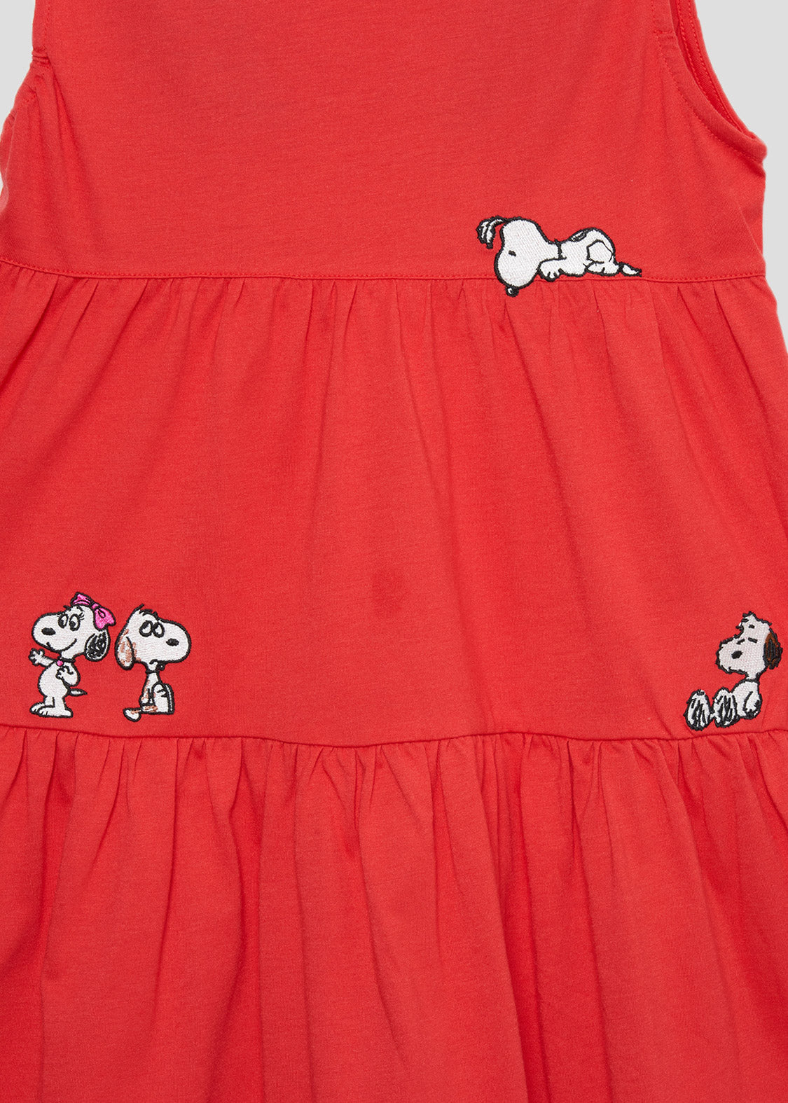 Peanuts Tiered Sleeveless One-Piece (Peanuts_Snoopy Siblings 2) - Kids