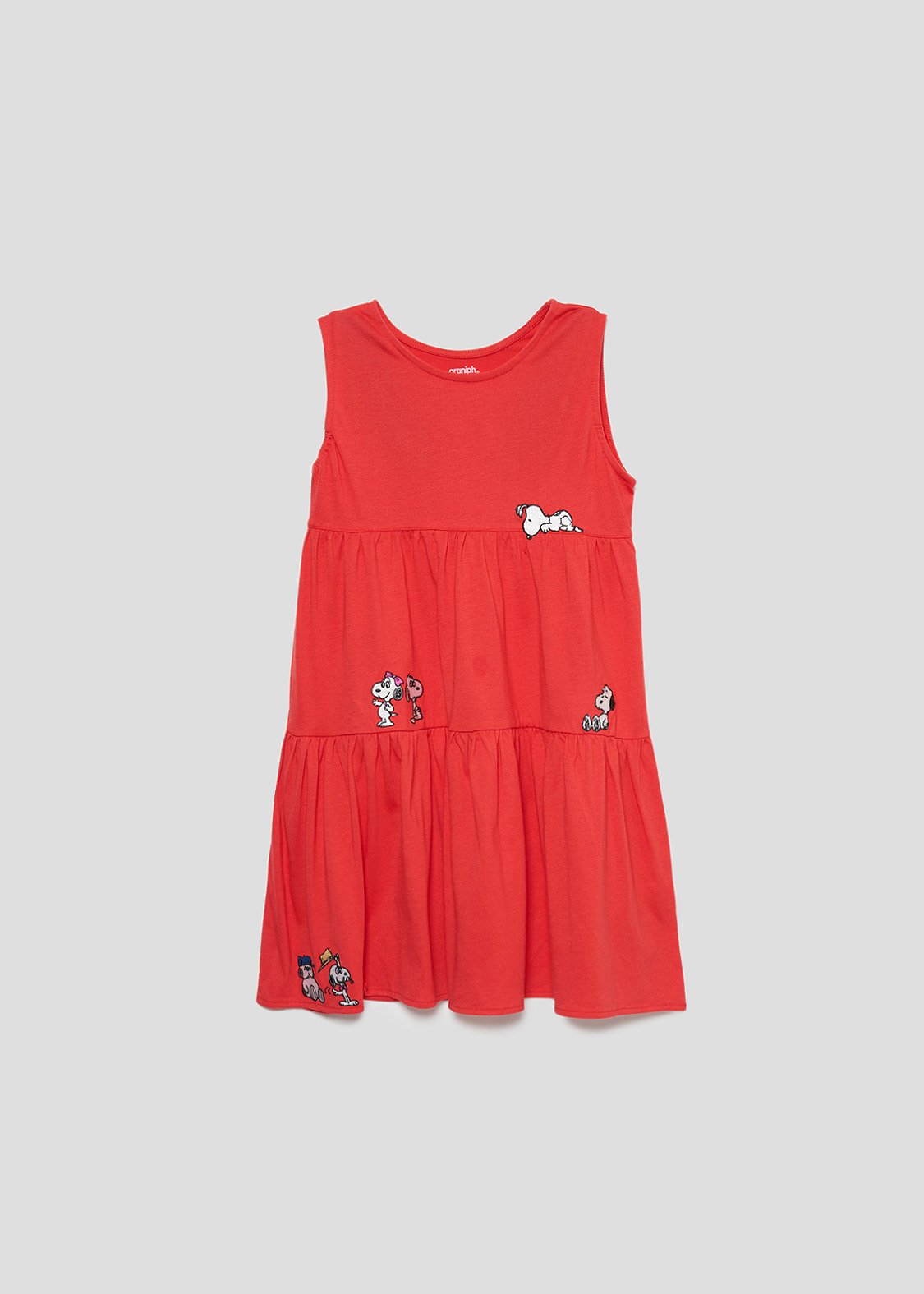 Peanuts Tiered Sleeveless One-Piece (Peanuts_Snoopy Siblings 2) - Kids