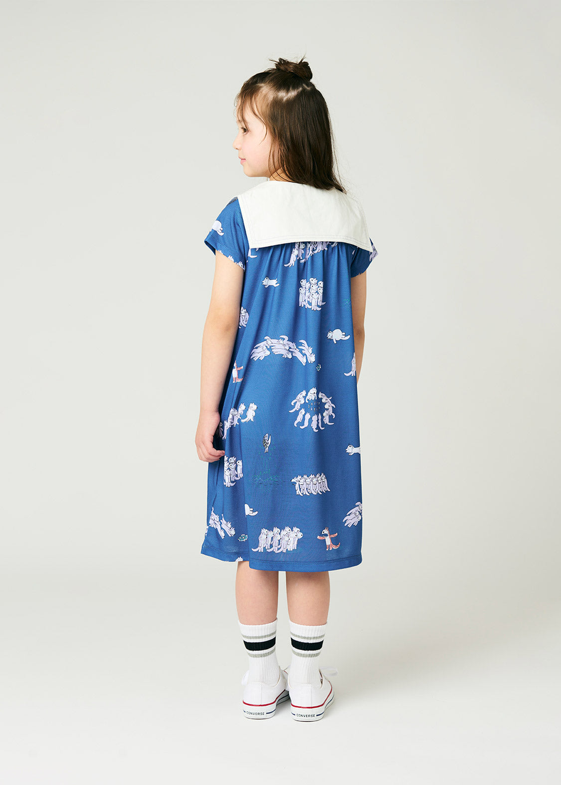 11 Piki no Neko Sailor Short Sleeve One-Piece  (11 Piki no Neko_11 Piki no Neko Pattern)