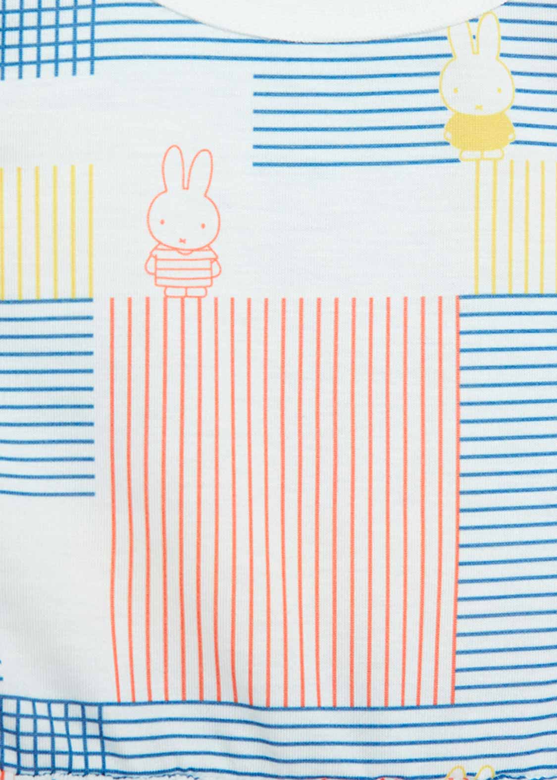 miffy Sleeveless Frill A Line One-Piece  (miffy_Stripe)