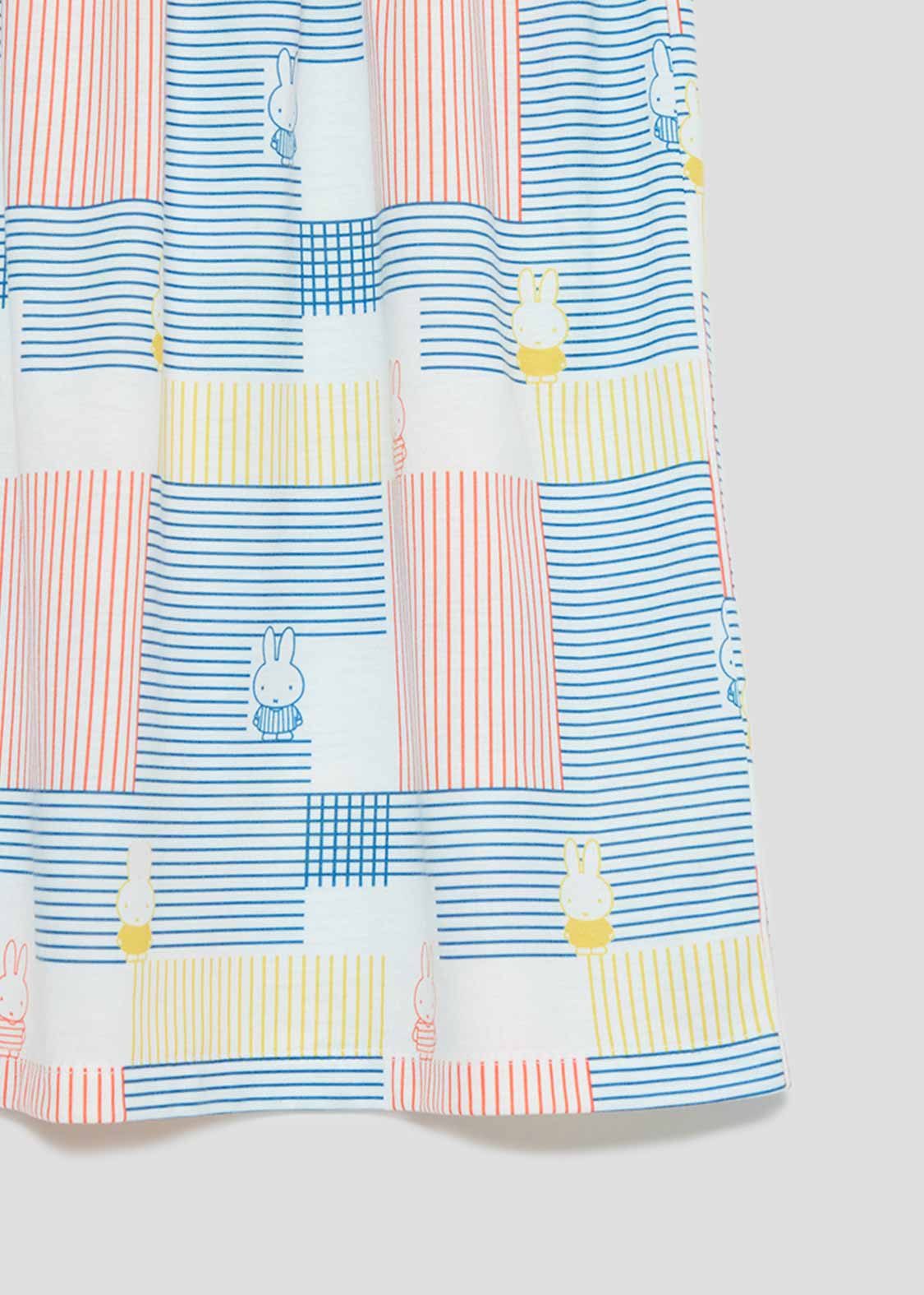 miffy Sleeveless Frill A Line One-Piece  (miffy_Stripe)