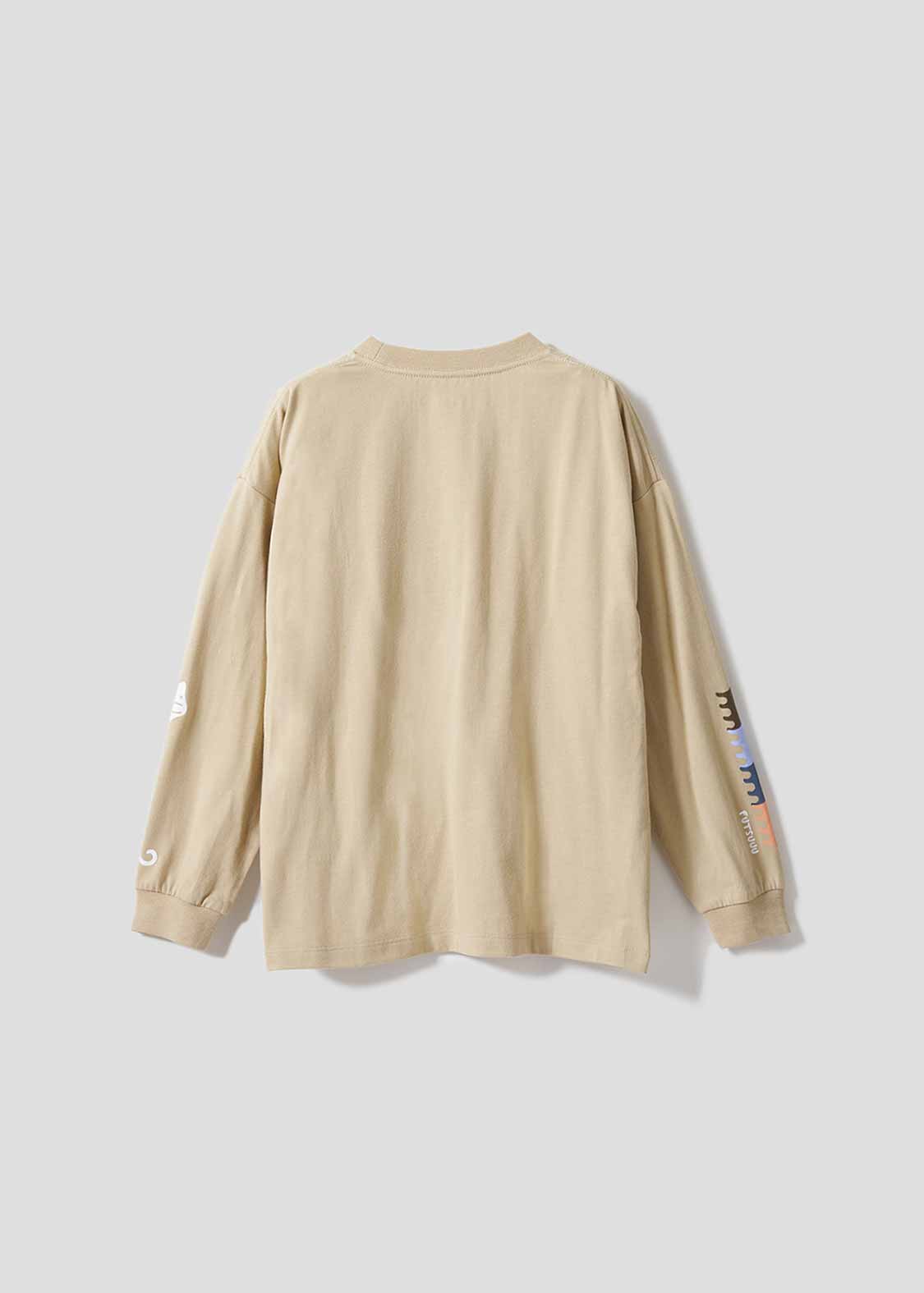 Rib Cuffs Big Long Sleeve Tee (Nagasugiru Inu) - Kids