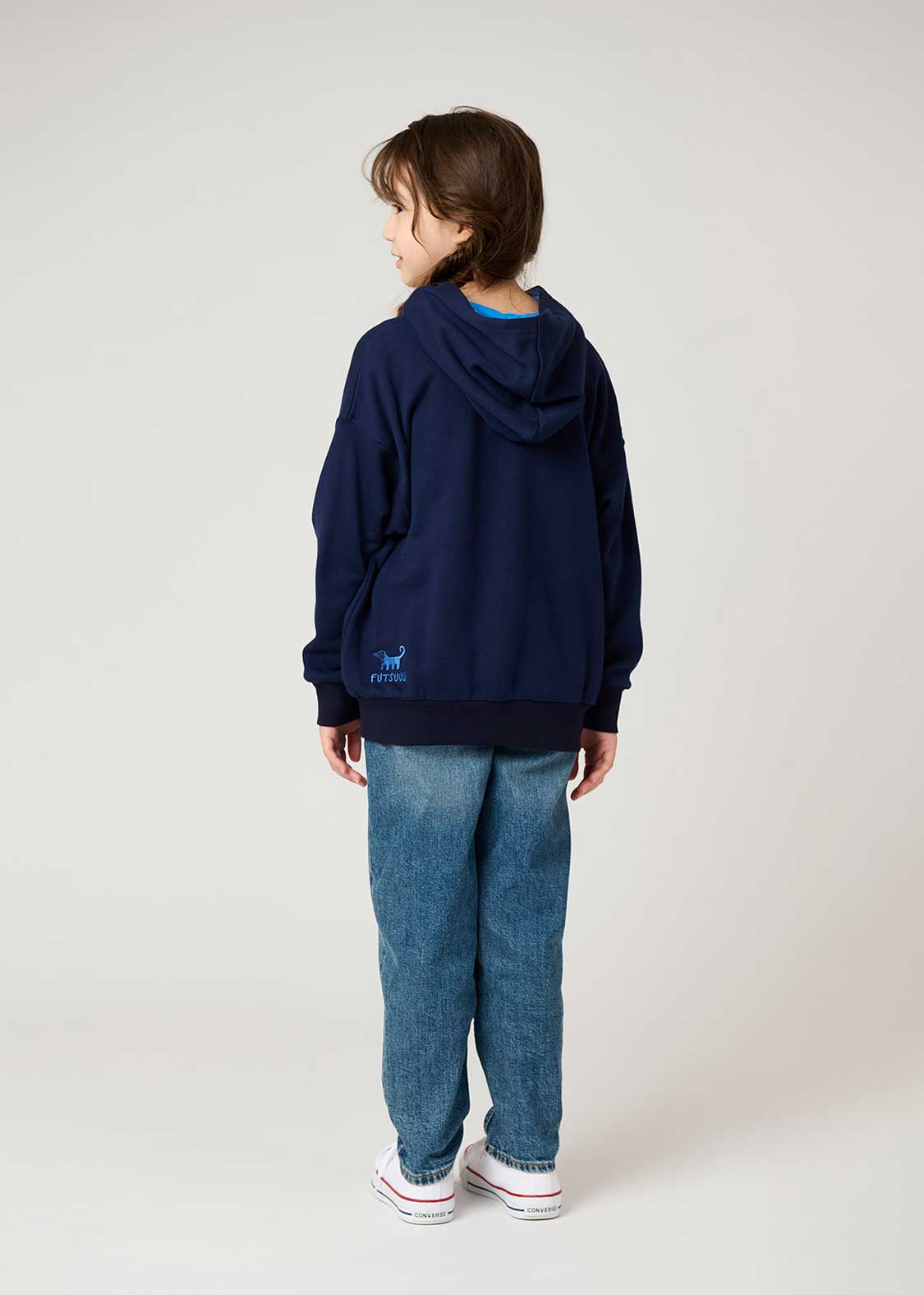 Big Silhouette Long Sleeve Parka (Nagasugiru Inu) - Kids