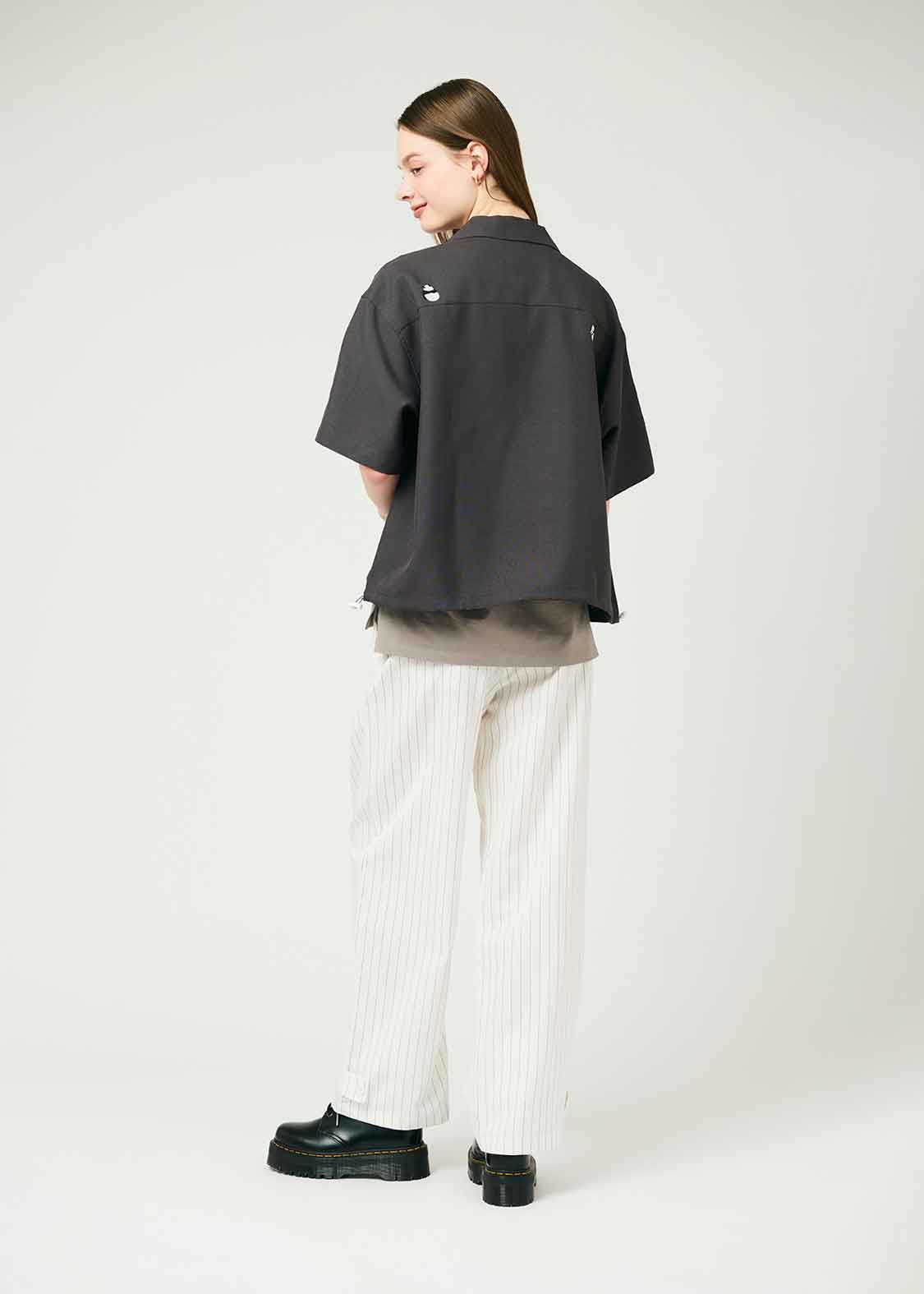 Poly Tro Open Collar Short Sleeve Shirt (Rolling Pandas)