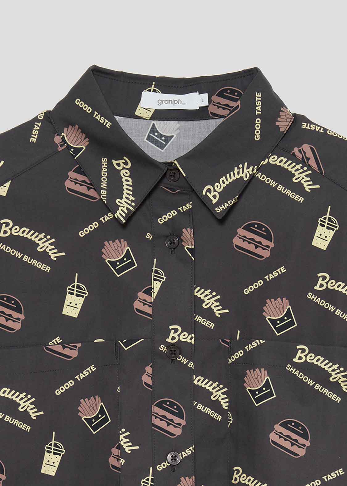 Wide Cropped Half Sleeve Shirt (Beautiful Shadow Burger)