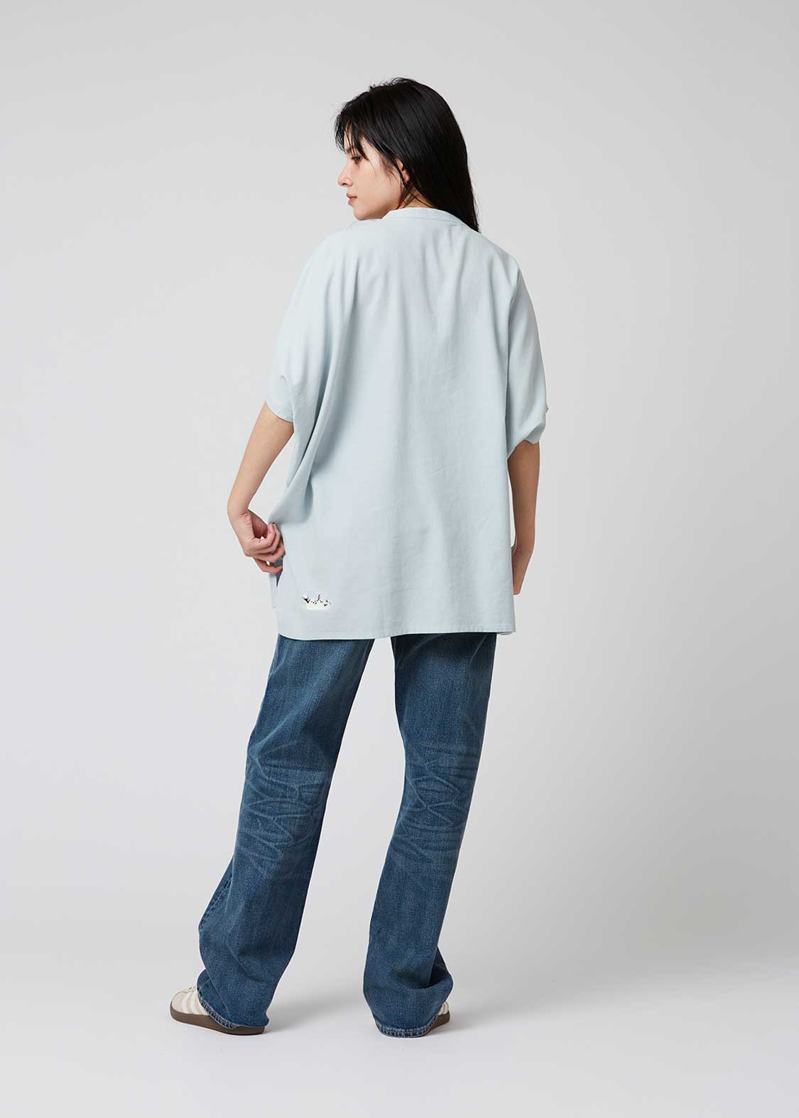 Box Silhouette Short Sleeve Shirt (Shimaenaga)